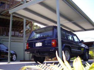 Carports Sunshine Coast - vehicle under awning