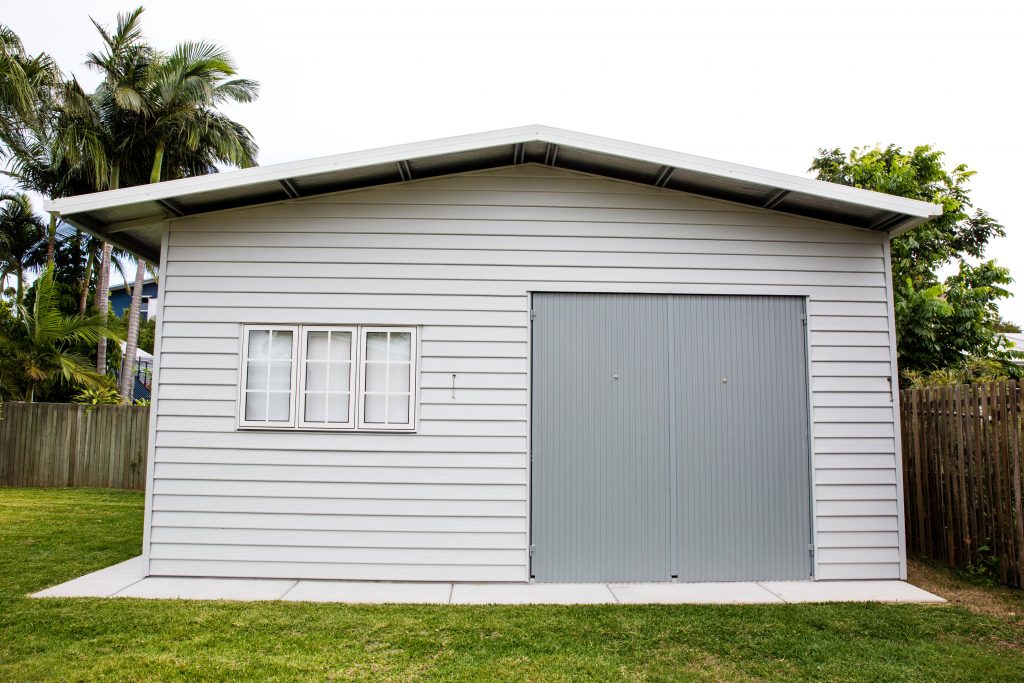 small white garden shed caloundra