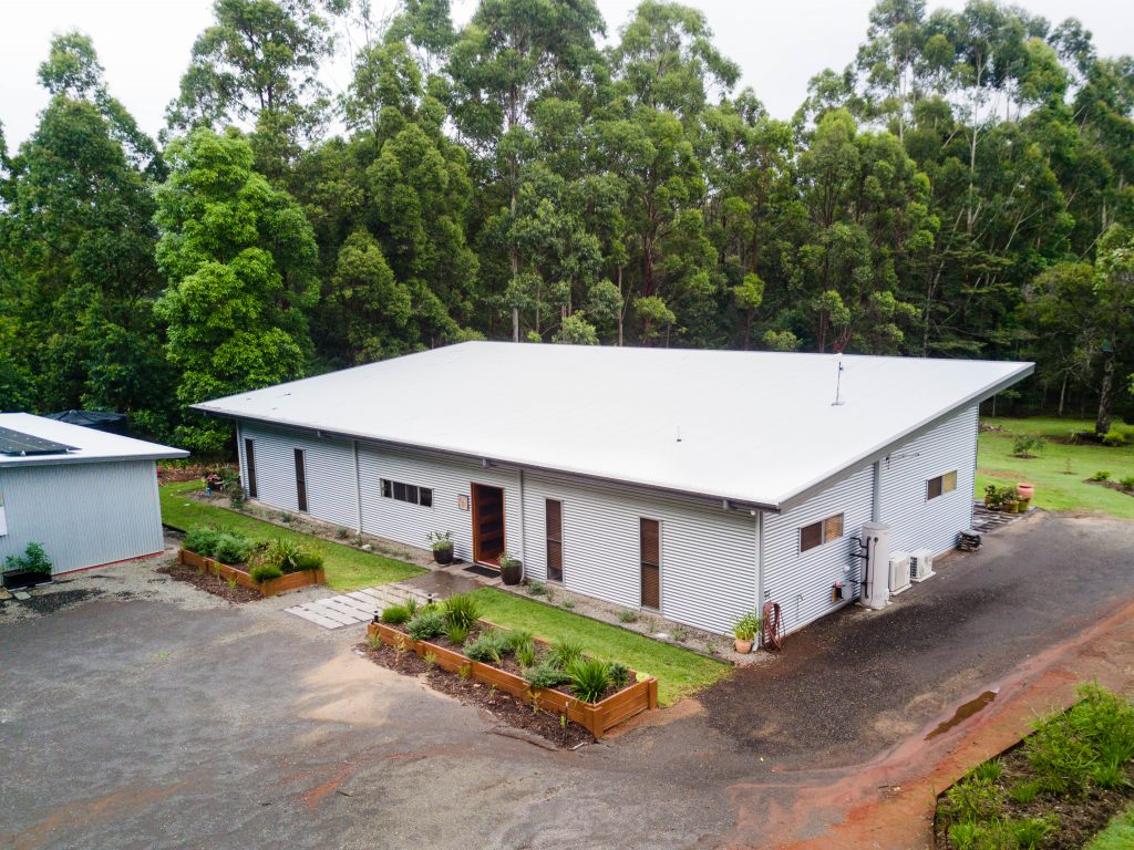 caboolture shed home exterior aerial view